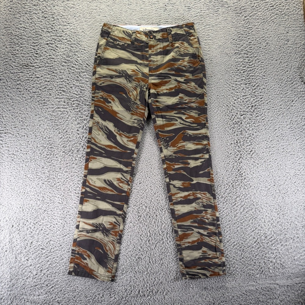 Boden Johnnie B Pant Boy 28x30 Brown Camouflage Cotton Chino Straight Leg Preppy